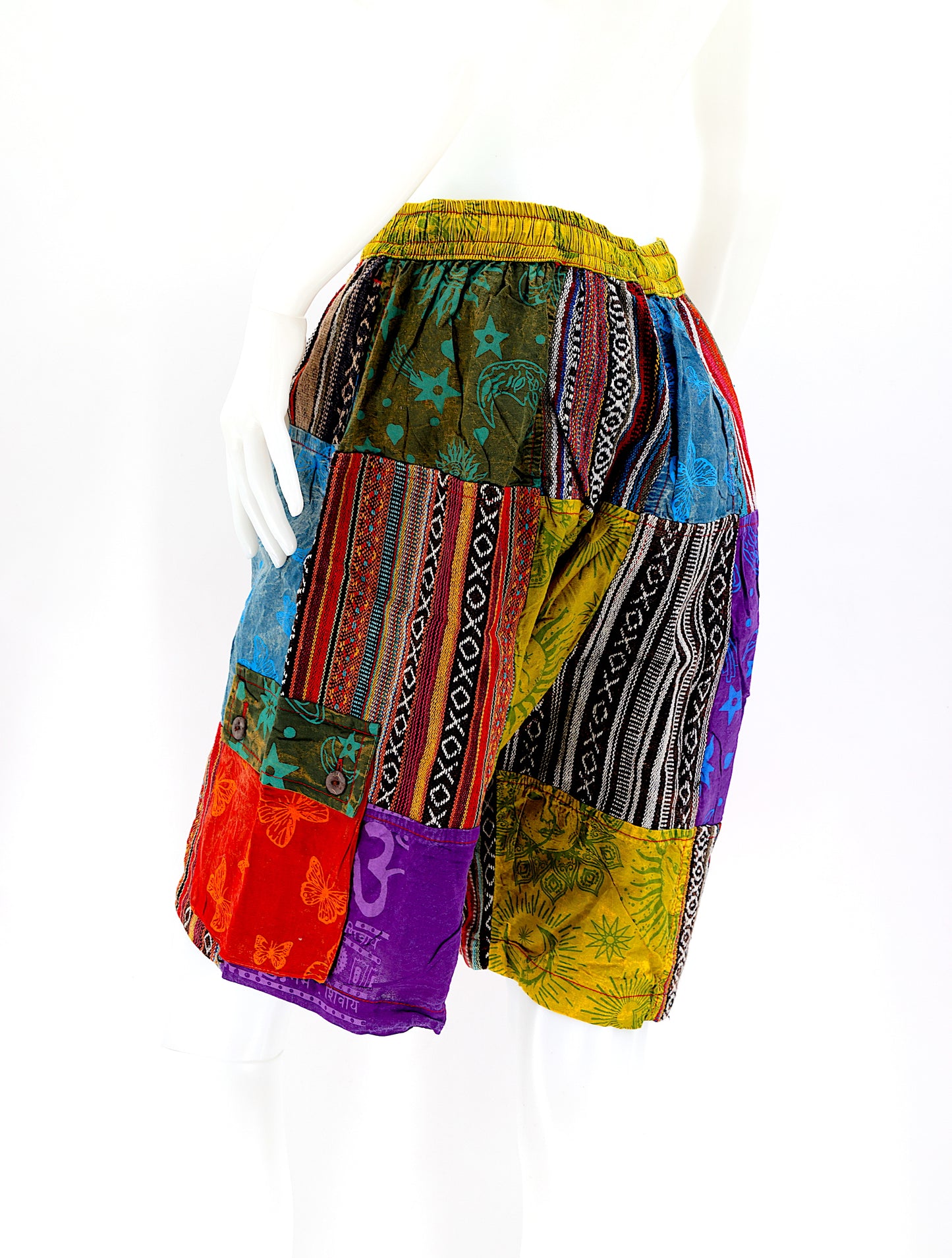 Cotton Hippie Handmade Gheri Patchwork Bohemian Shorts