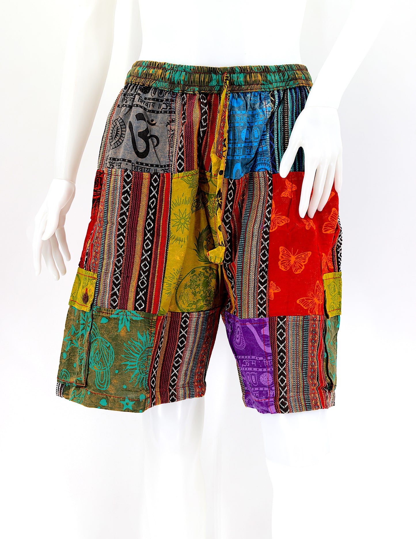 Cotton Hippie Handmade Gheri Patchwork Bohemian Shorts