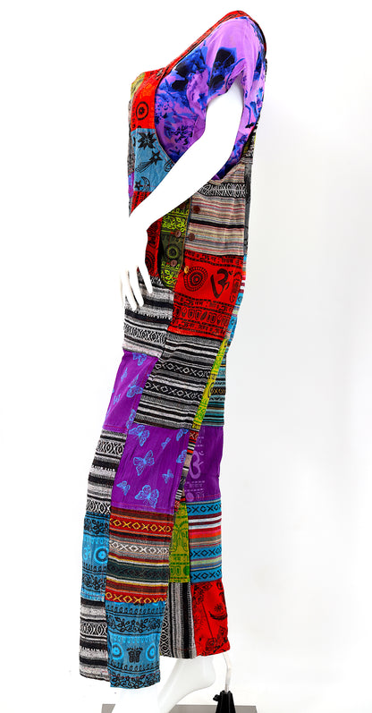 Gheri Patchwork Pant Overalls | Handmade Cotton Jumpsuit