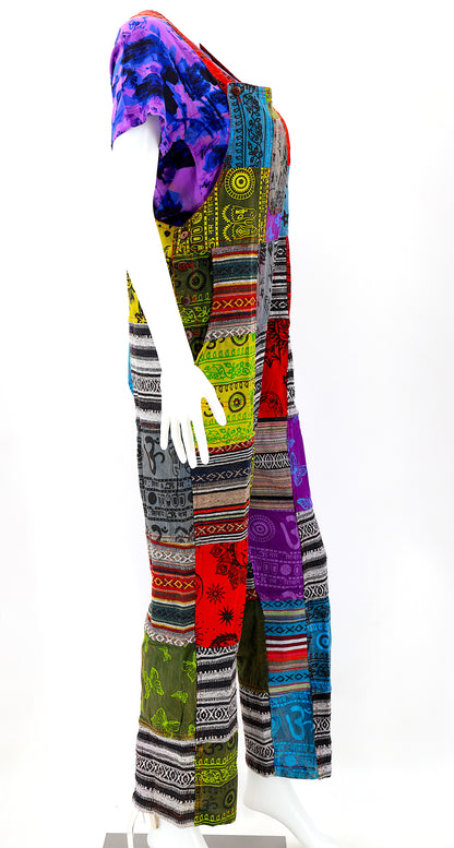 Gheri Patchwork Pant Overalls | Handmade Cotton Jumpsuit