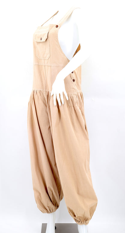 Balloon Styled Overalls | Solid Color Cotton Jumpsuit