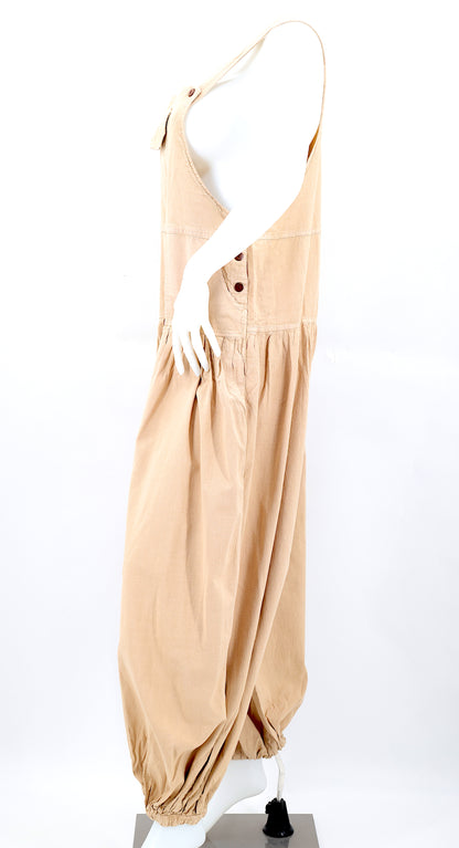 Balloon Styled Overalls | Solid Color Cotton Jumpsuit