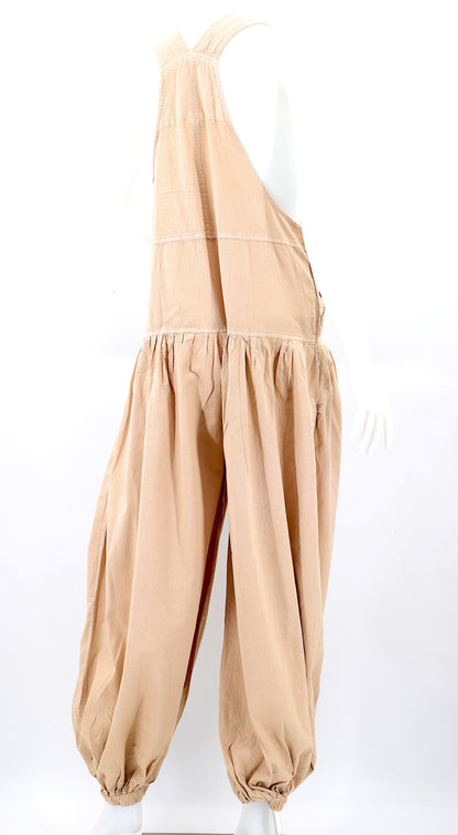 Balloon Styled Overalls | Solid Color Cotton Jumpsuit