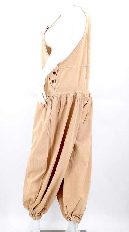 Balloon Styled Overalls | Solid Color Cotton Jumpsuit