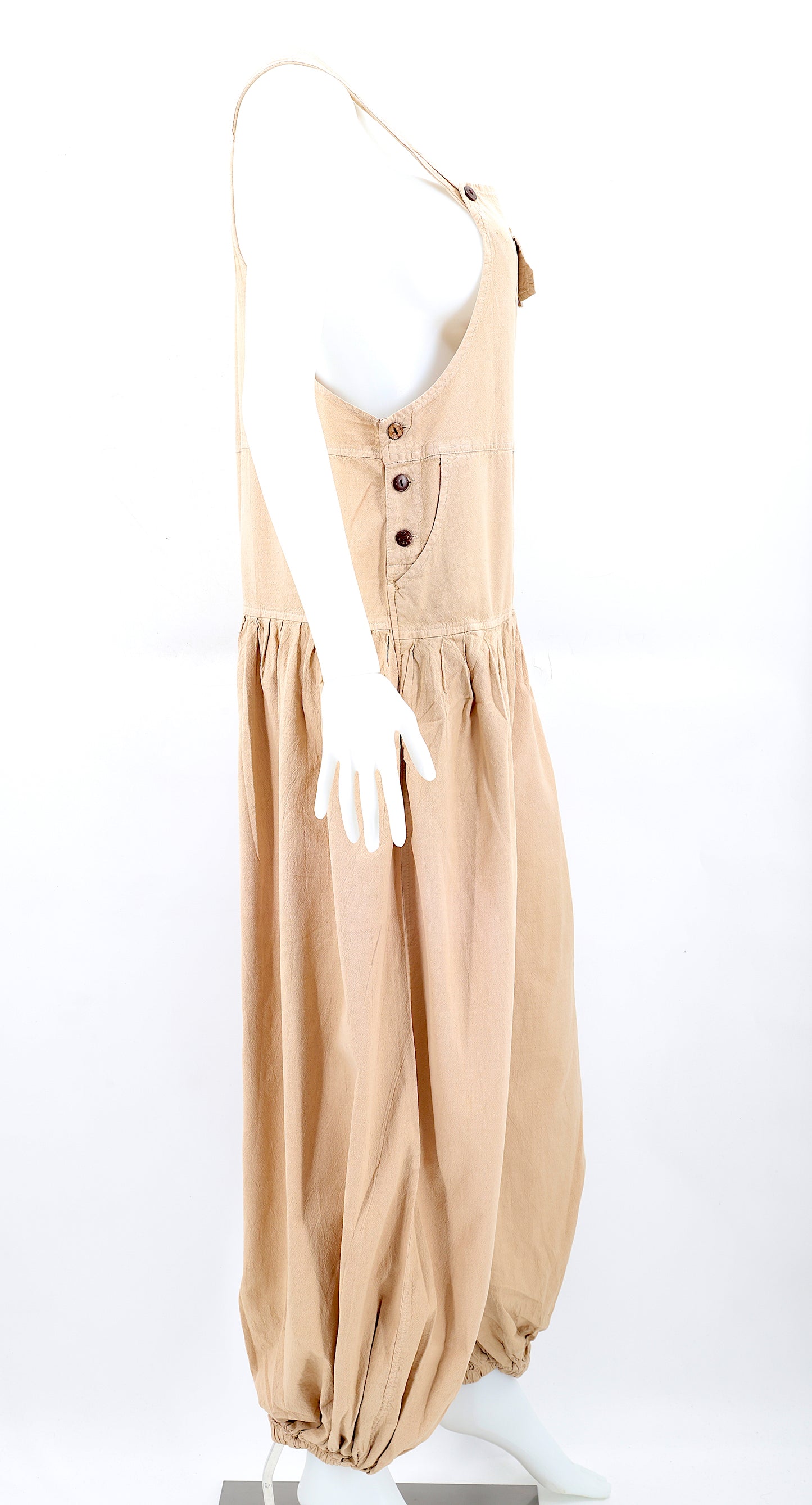 Cotton Hippie Handmade Solid Color Balloon Bohemian Overalls