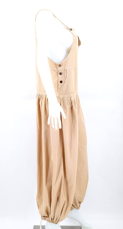 Balloon Styled Overalls | Solid Color Cotton Jumpsuit