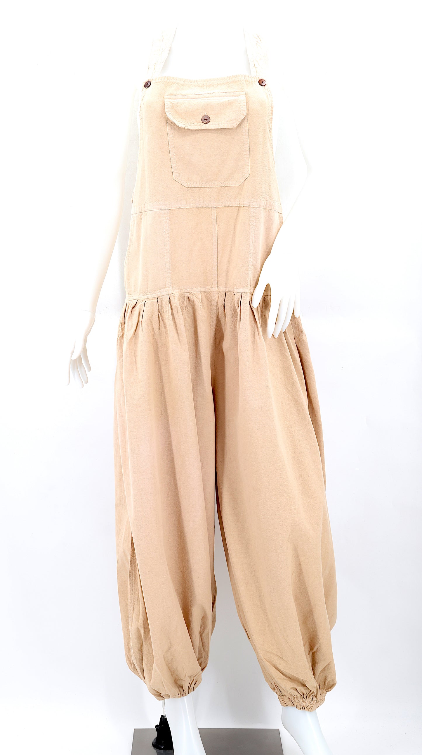 Cotton Hippie Handmade Solid Color Balloon Bohemian Overalls