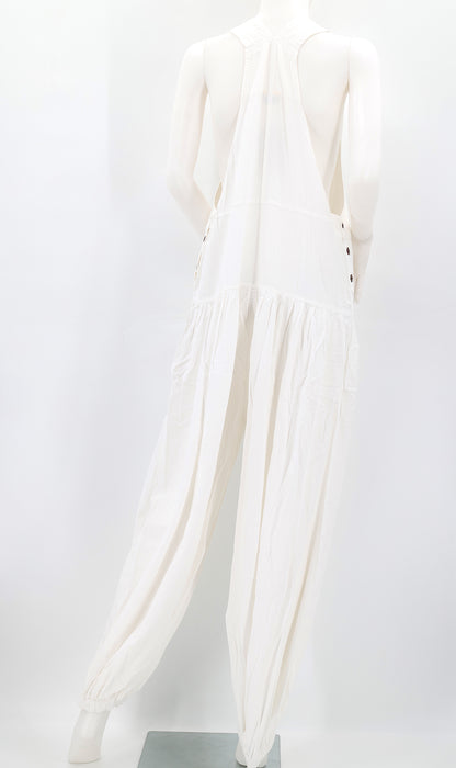 Balloon Styled Overalls | Solid Color Cotton Jumpsuit
