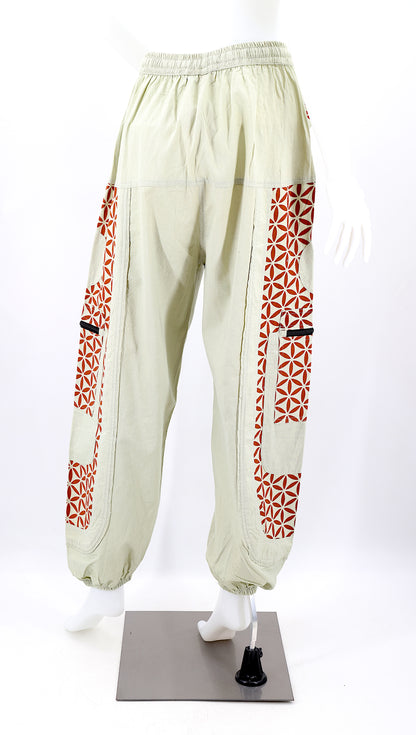 Flower of Life Print Harem Pants