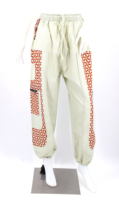 Flower of Life Print Harem Pants