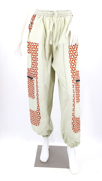 Flower of Life Print Harem Pants