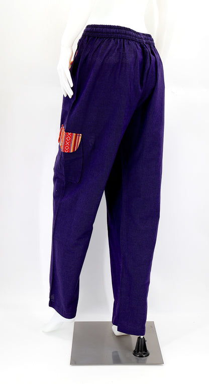 Solid Color Multi-Pocket Straight Leg Harem Pants | Cargo Pants Style