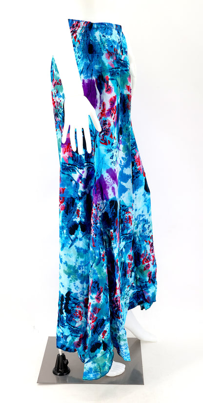 Colorful Rayon Palazzo Pants | Wide Leg Bohemian Trousers