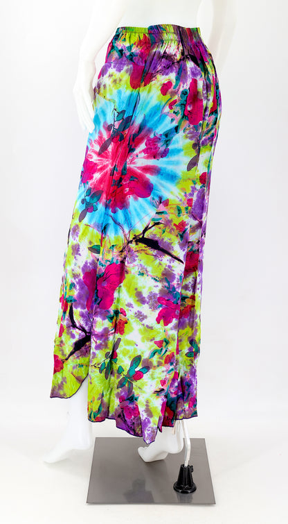 Colorful Rayon Palazzo Pants | Wide Leg Bohemian Trousers