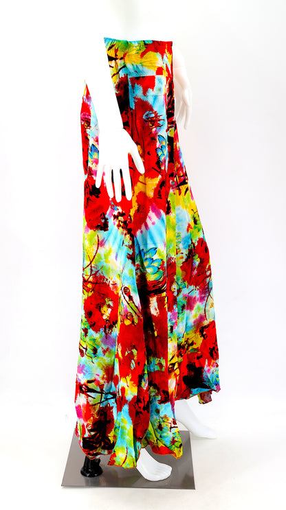 Colorful Rayon Palazzo Pants | Wide Leg Bohemian Trousers