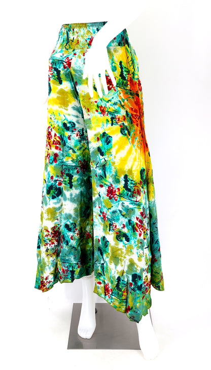 Colorful Rayon Palazzo Pants | Wide Leg Bohemian Trousers