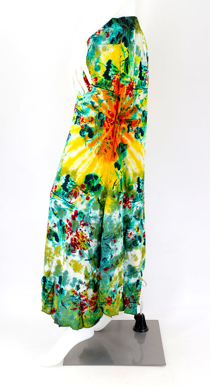 Colorful Rayon Palazzo Pants | Wide Leg Bohemian Trousers