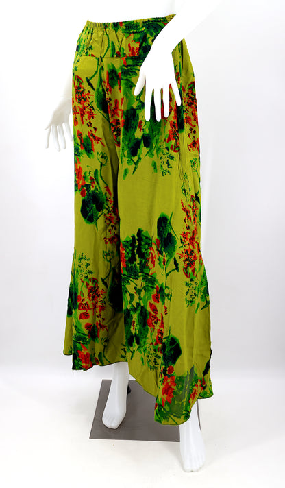 Colorful Rayon Palazzo Pants | Wide Leg Bohemian Trousers