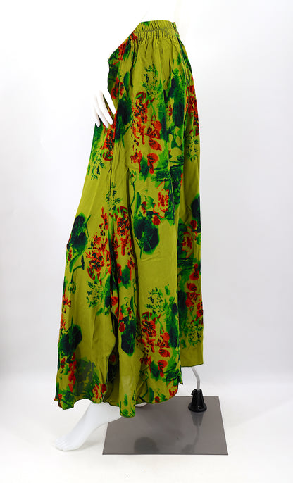 Colorful Rayon Palazzo Pants | Wide Leg Bohemian Trousers