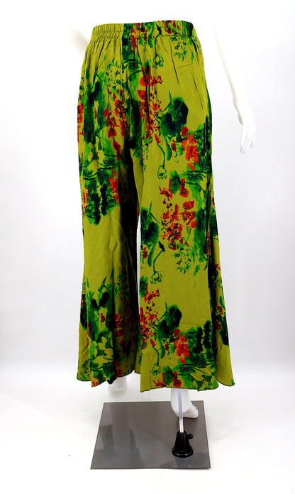 Colorful Rayon Palazzo Pants | Wide Leg Bohemian Trousers