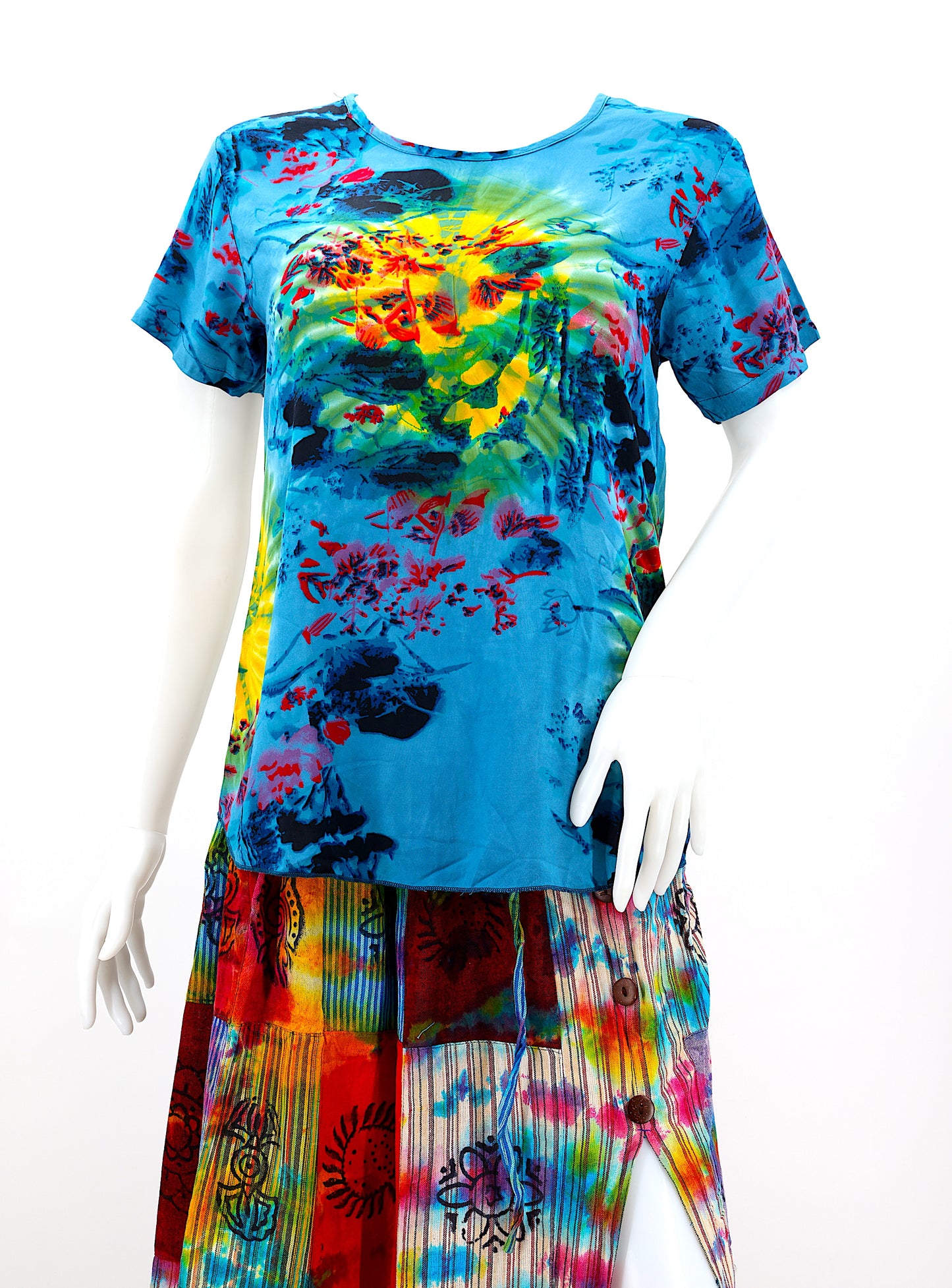 Cotton Hippie Handmade Colorful Ladies Bohemian T-shirt