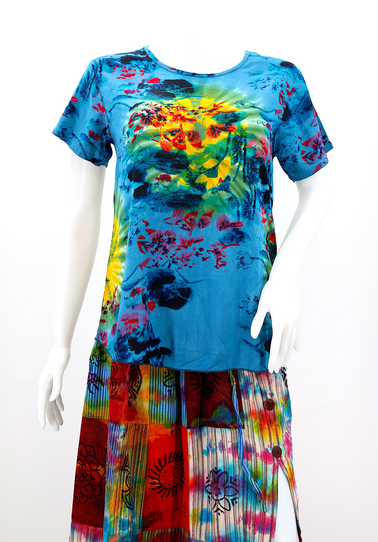 Cotton Hippie Handmade Colorful Ladies Bohemian T-shirt