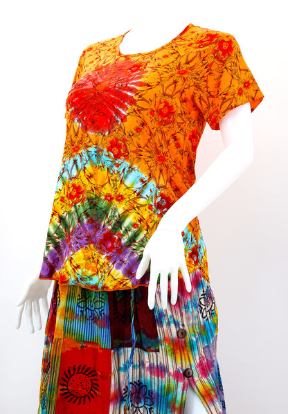 Cotton Hippie Handmade Colorful Ladies Bohemian T-shirt
