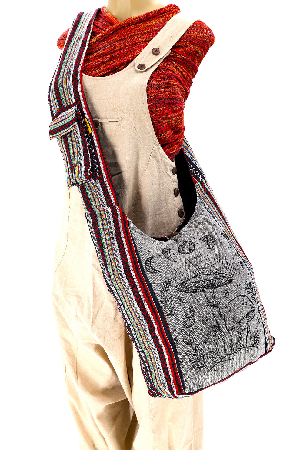Pattern Print Mushroom Crossbody Bags